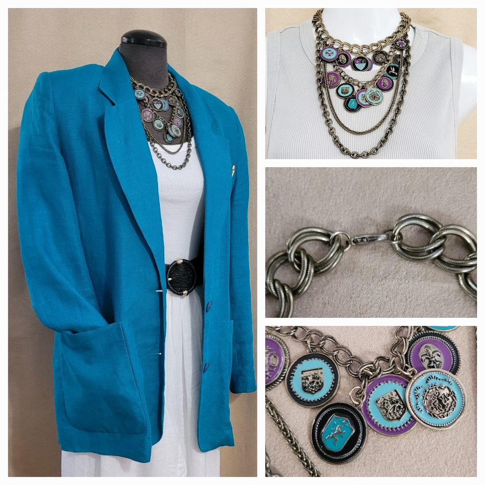 Multicolor Layered Necklace - Picture 5 of 8